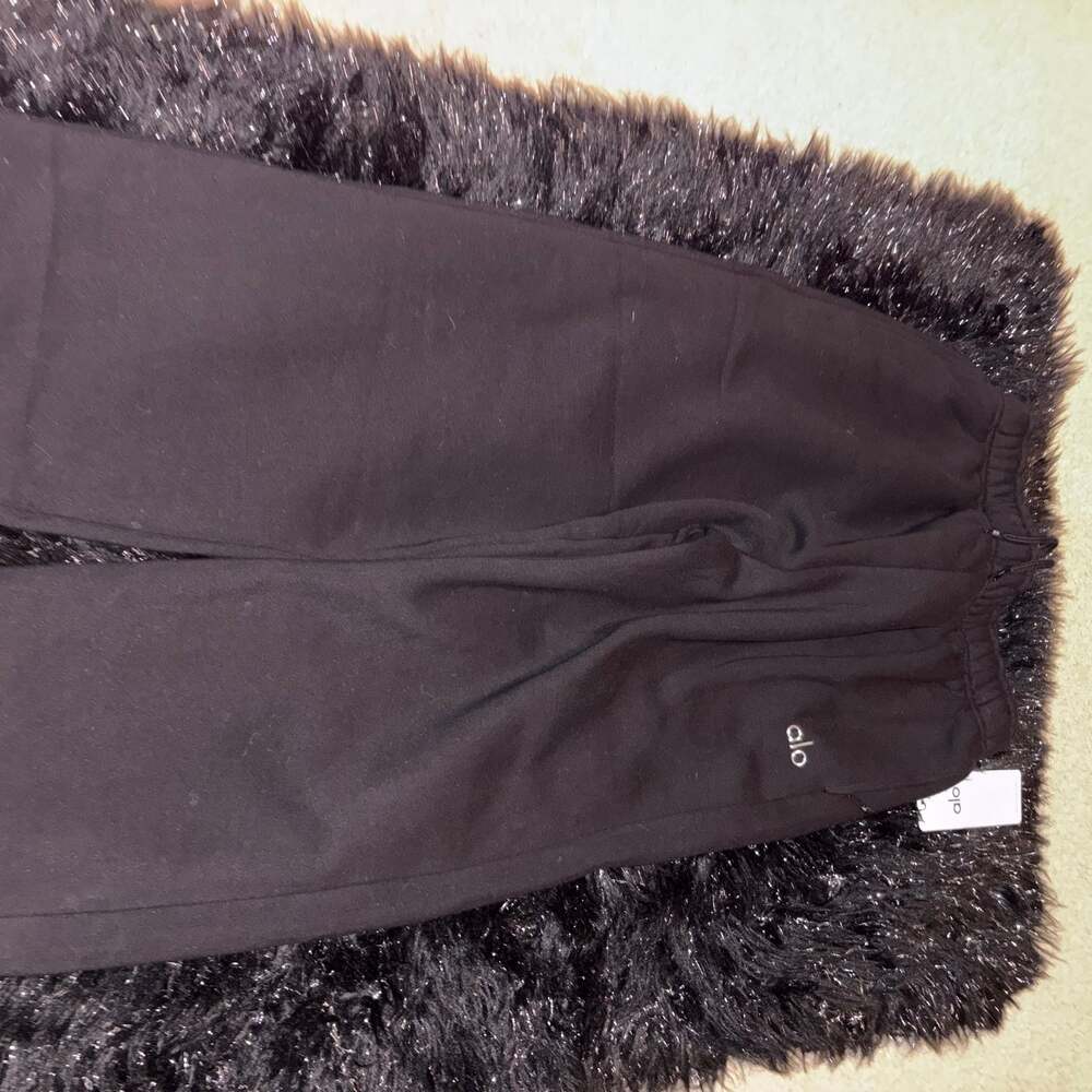 ALO Accolades Straight-Leg Logo Sweatpants In Black - Women's L NWT - Picture 3 of 5